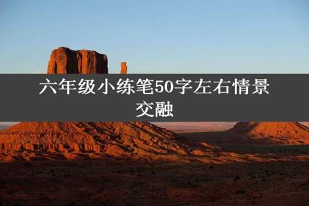 六年级小练笔50字左右情景交融