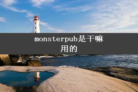 monsterpub是干嘛用的