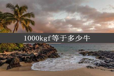 1000kgf等于多少牛