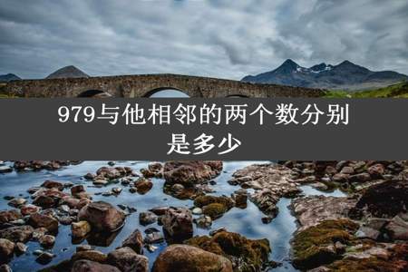 979与他相邻的两个数分别是多少