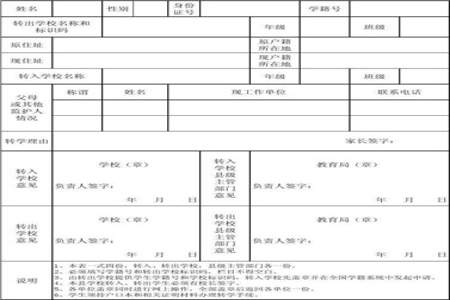 初中转学手续