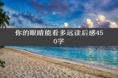 你的眼睛能看多远读后感450字