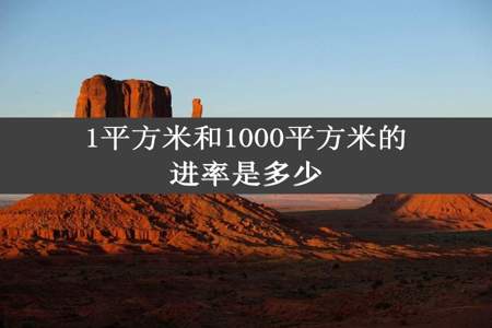 1平方米和1000平方米的进率是多少