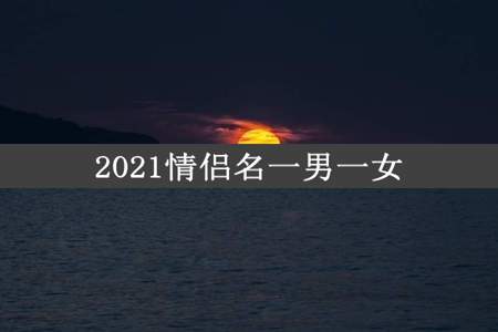 2021情侣名一男一女