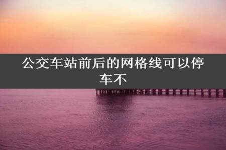 公交车站前后的网格线可以停车不