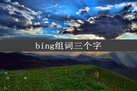 bing组词三个字