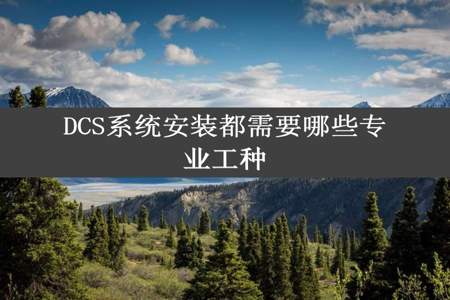 DCS系统安装都需要哪些专业工种