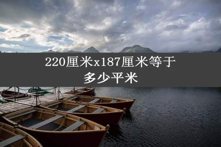 220厘米x187厘米等于多少平米