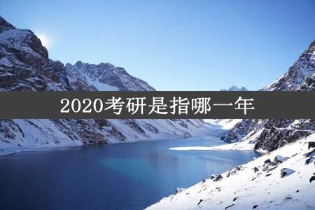 2020考研是指哪一年