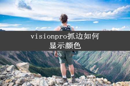 visionpro抓边如何显示颜色