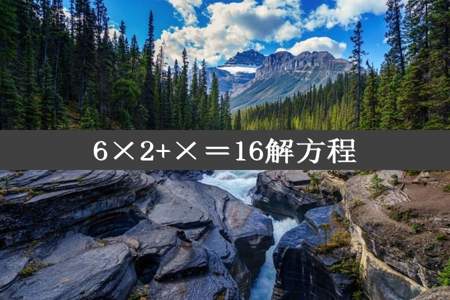 6×2+×＝16解方程