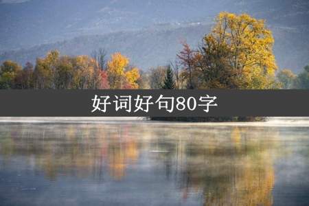 好词好句80字