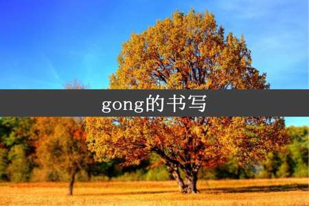 gong的书写