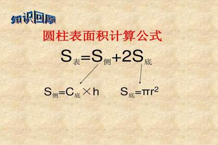 圆柱表面积公式