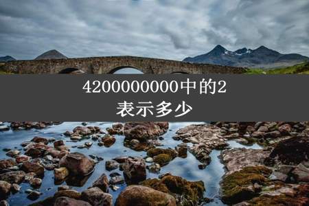 4200000000中的2表示多少