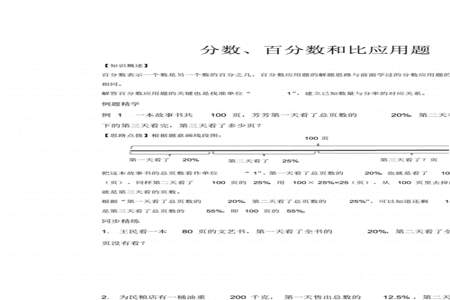 六年级数学上册关于百分数的成语