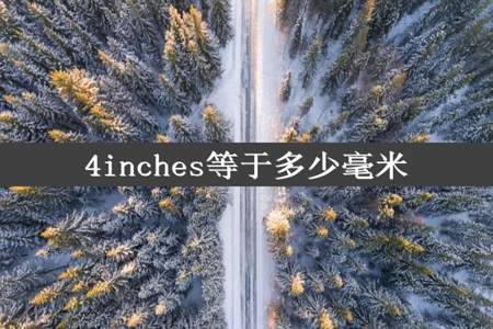 4inches等于多少毫米