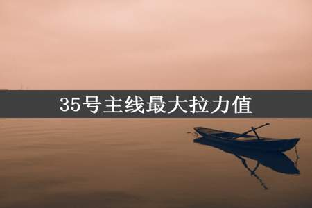 35号主线最大拉力值