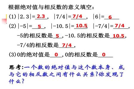 一个数的绝对值是它的相反数