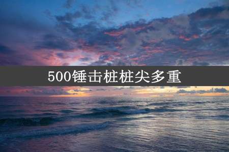 500锤击桩桩尖多重