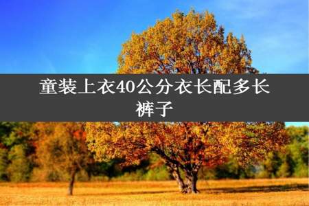 童装上衣40公分衣长配多长裤子