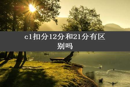 c1扣分12分和21分有区别吗