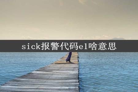 sick报警代码e1啥意思