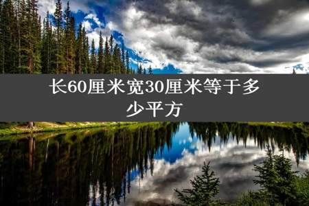 长60厘米宽30厘米等于多少平方