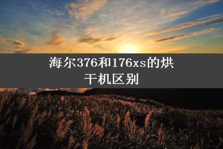 海尔376和176xs的烘干机区别