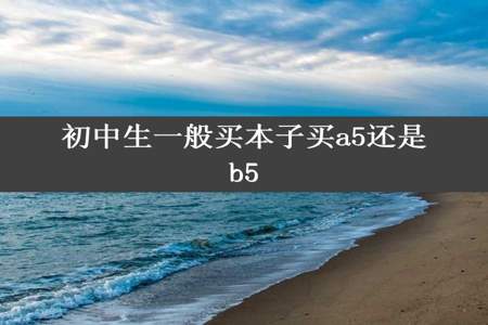 初中生一般买本子买a5还是b5