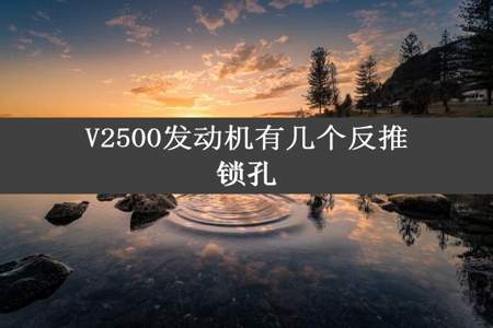 V2500发动机有几个反推锁孔