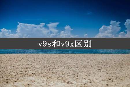 v9s和v9x区别