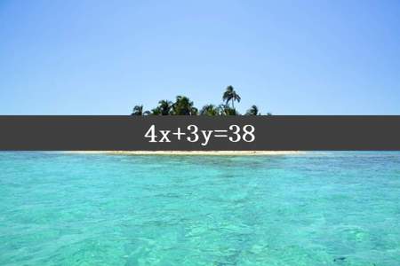 4x+3y=38