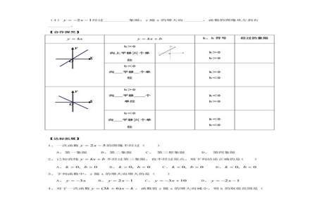 一次函数的基本性质