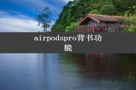 airpodspro背书功能