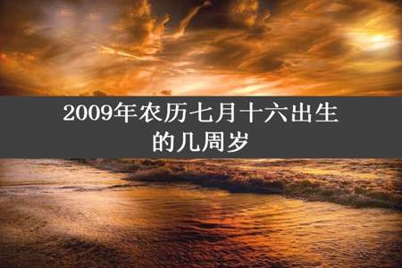 2009年农历七月十六出生的几周岁