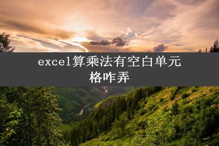 excel算乘法有空白单元格咋弄