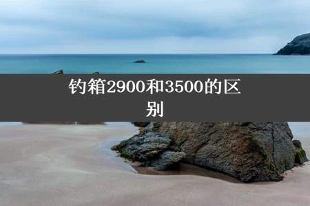 钓箱2900和3500的区别