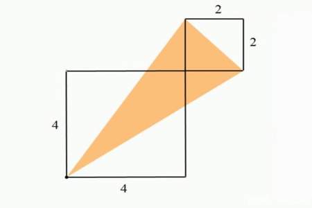 两个正方形两个三角形求阴影面积