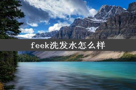 feek洗发水怎么样