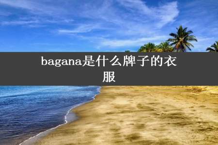 bagana是什么牌子的衣服