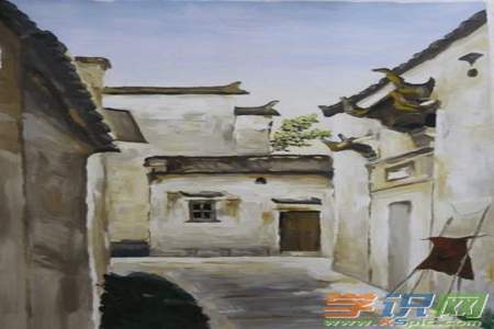 宏村里画画的学生为什么不在房孑里画，要在外面露天画