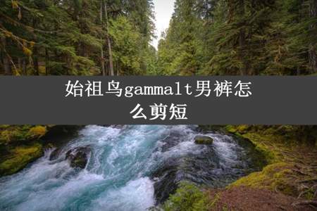 始祖鸟gammalt男裤怎么剪短