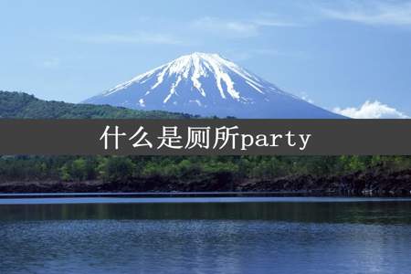 什么是厕所party