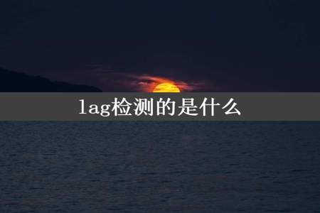 lag检测的是什么