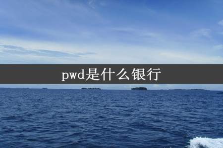 pwd是什么银行