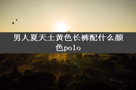 男人夏天土黄色长裤配什么颜色polo