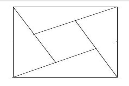 一个正方形怎么样分成俩个三角形和一个长方形