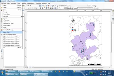 arcgis布局视图怎么把图例输出