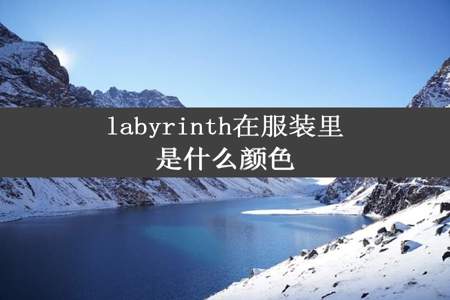 labyrinth在服装里是什么颜色